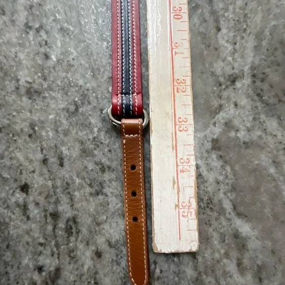 Coach Leather Belt Size Large Women’s Red Blue Brown 3969 - Picture 7 of 9